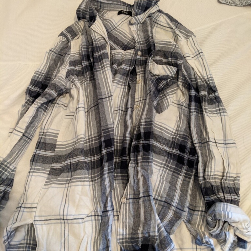 BDG Oversized Flannel Shirt Size M